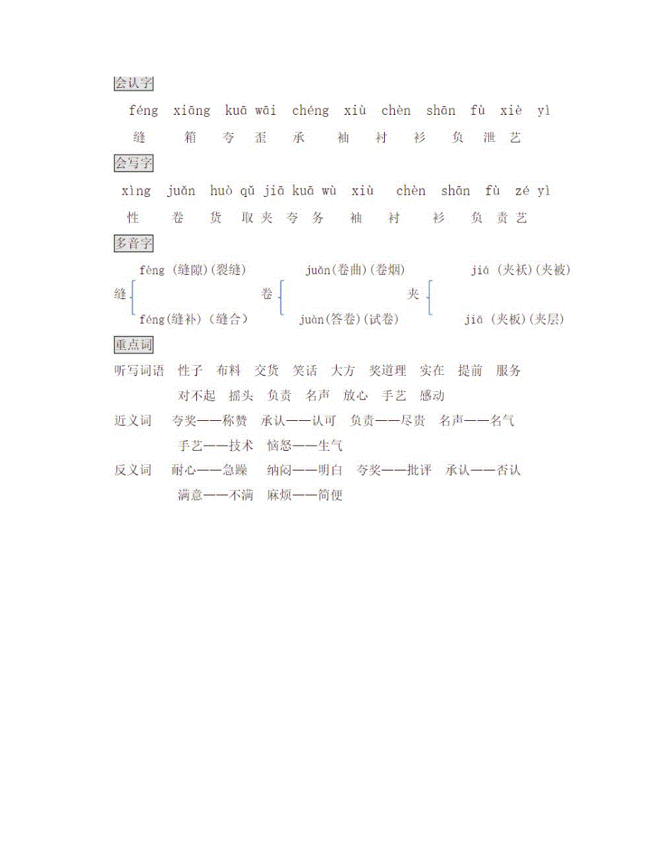 部编三年级语文下册25.慢性子裁缝和急性子顾客知识导学_第3页