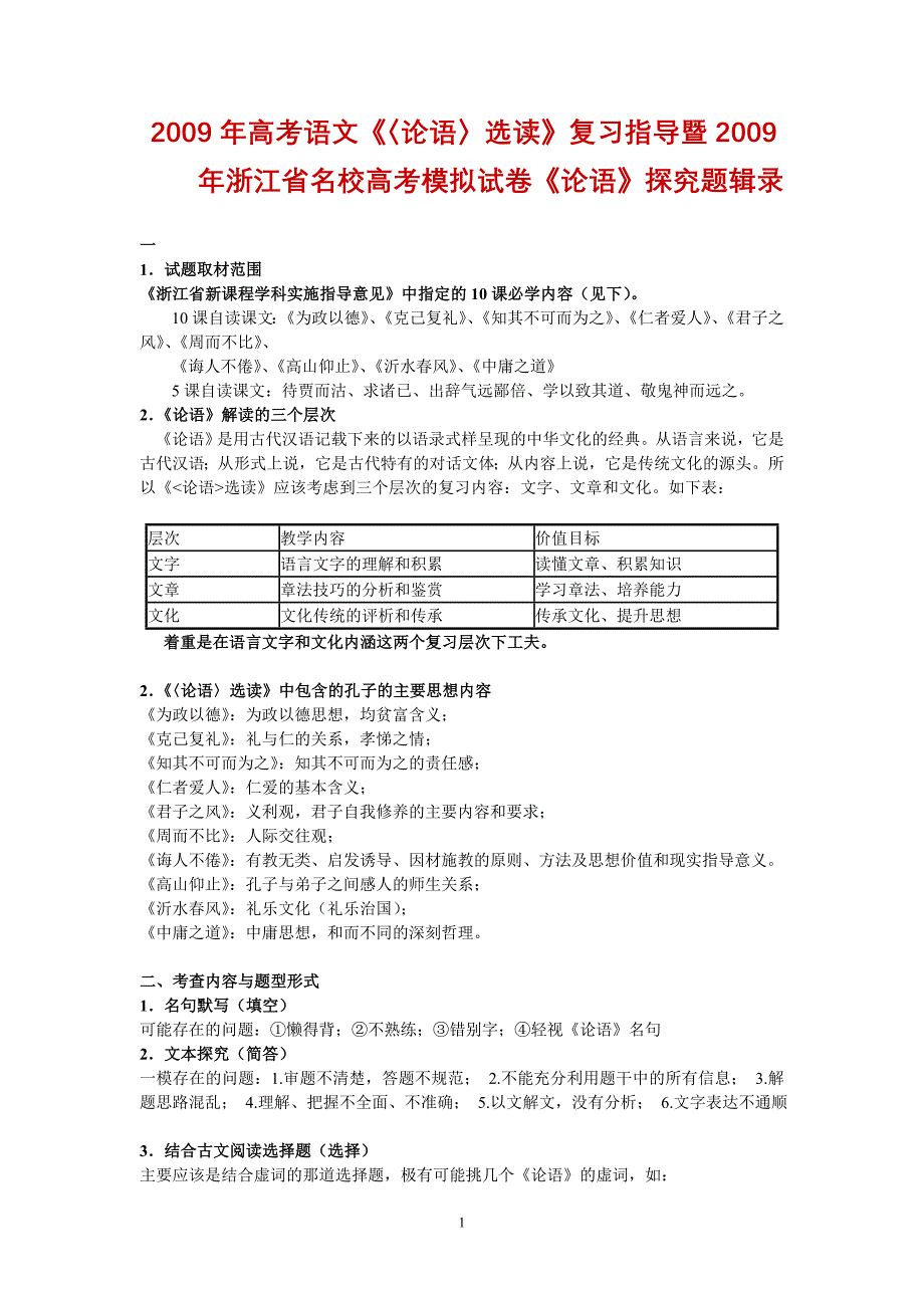 论语作业及模卷_第1页