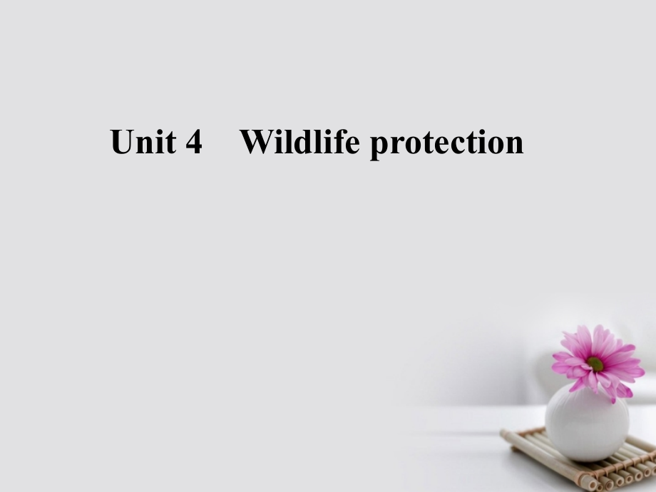2017-2018学年高中英语 Unit 4 Wildlife protection 新人教版必修2_第1页