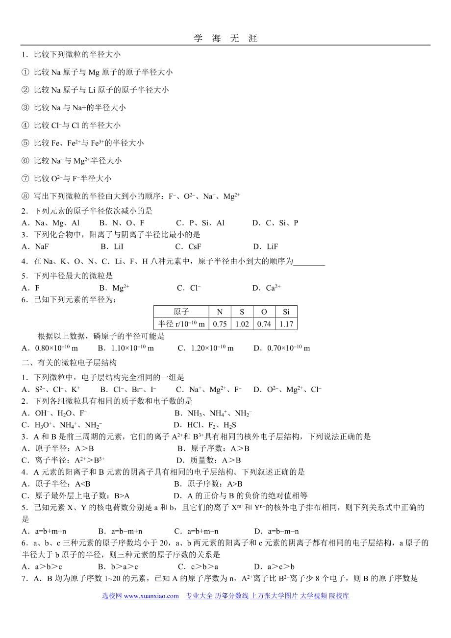 （2020年7月整理）高中化学元素周期表和元素题型归纳.doc_第2页