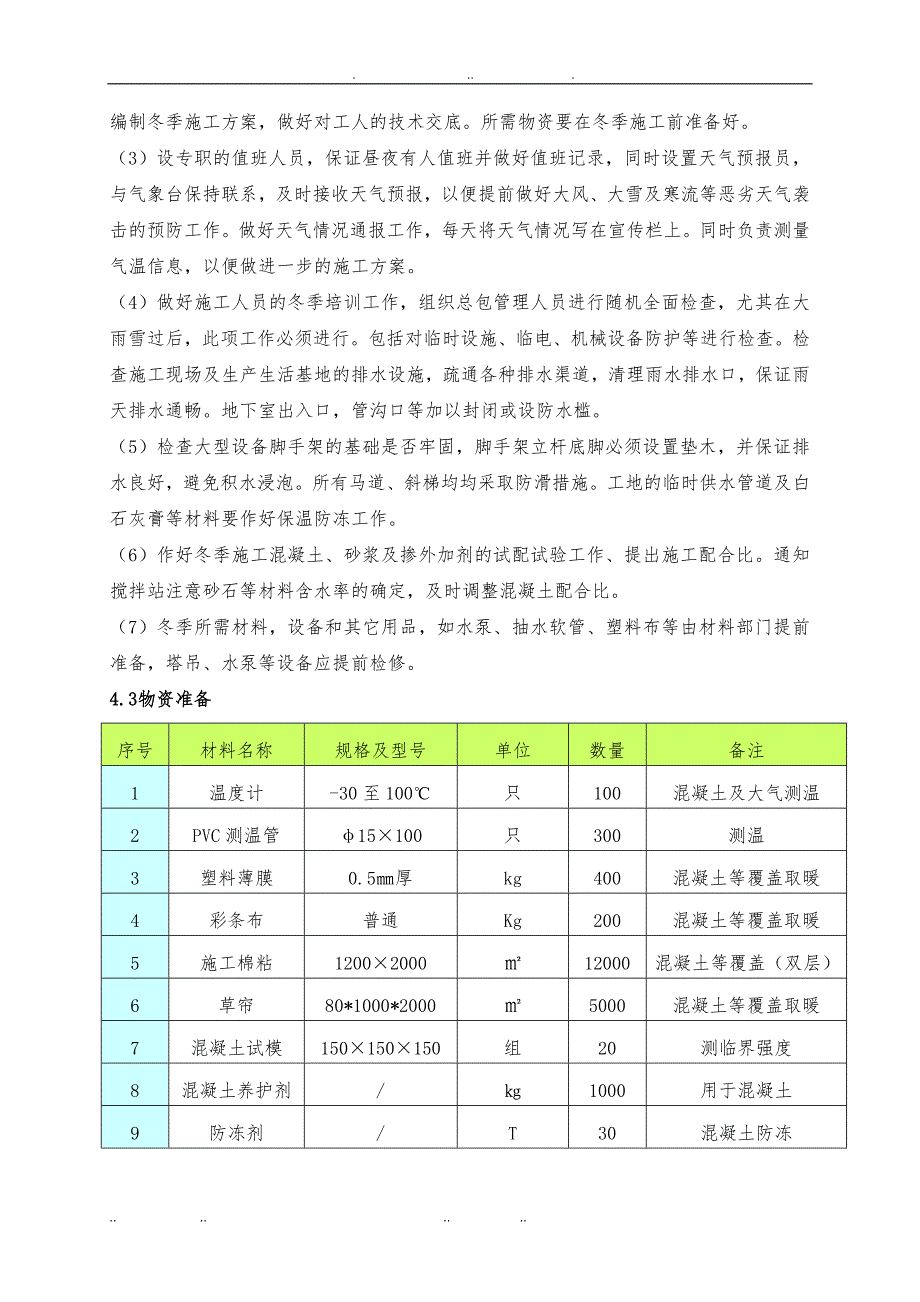 合肥万象城冬季工程施工组织设计方案参考_第4页