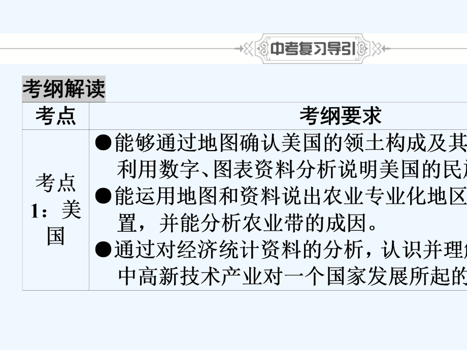 2018中考地理总复习 第1部分 考点突破 第9章 西半球的国家及极地地区 新人教版_第2页