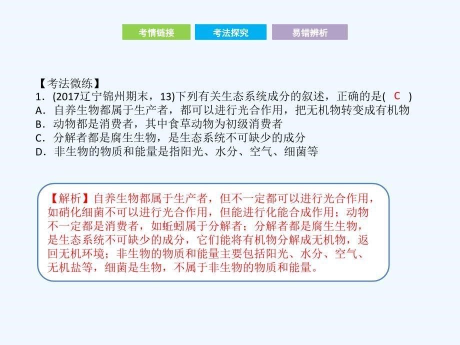 2017-2018学年高考生物二轮复习 第二部分 专题十二 生态系统与环境保护_第5页