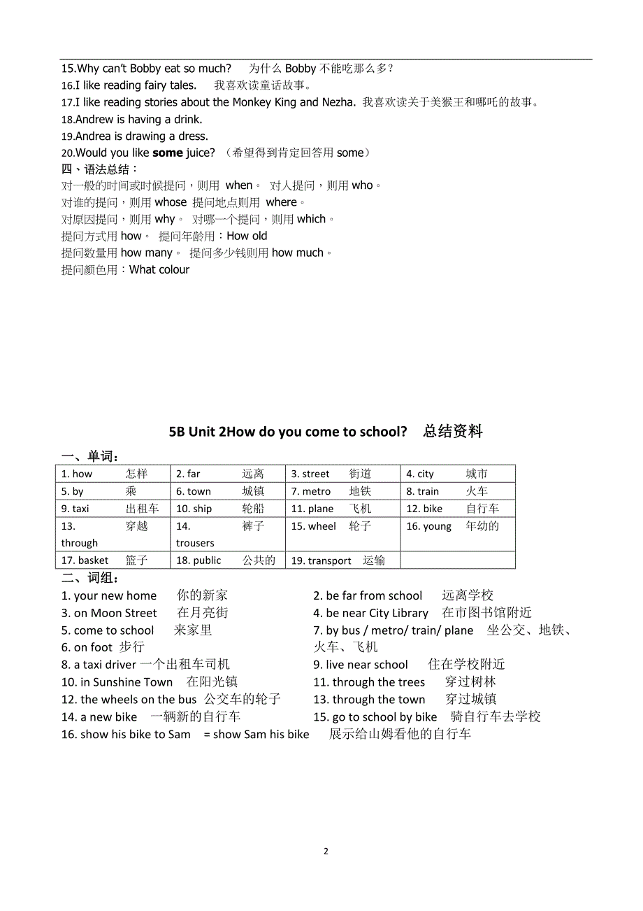 （2020年7月整理）苏教版小学英语五年级下册知识点大全.doc_第2页