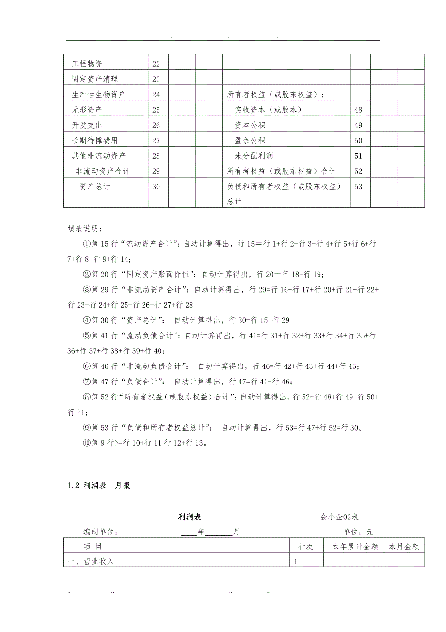 财务报表与管理知识分析填表说明_第4页