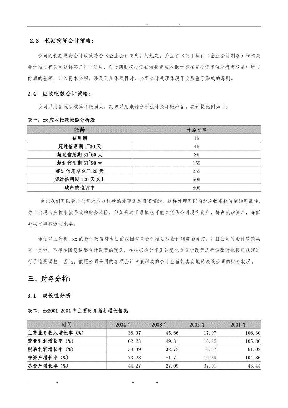 通信行业财务分析报告文案_第5页