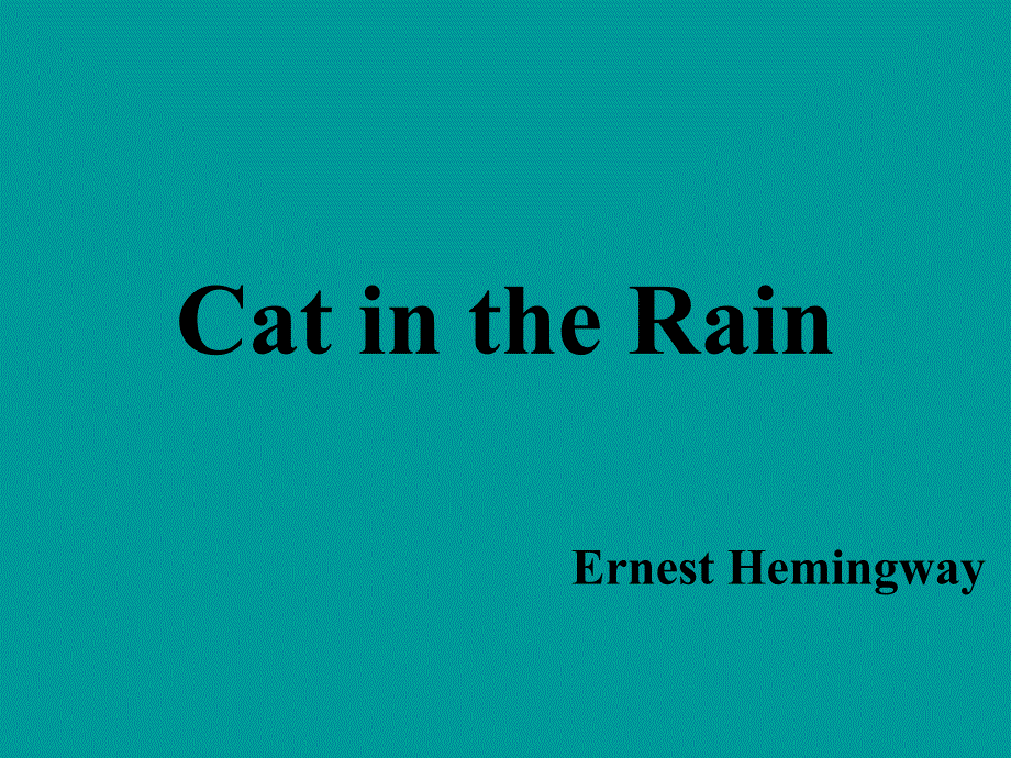 Cat-in-the-Rain解析与鉴赏_第1页