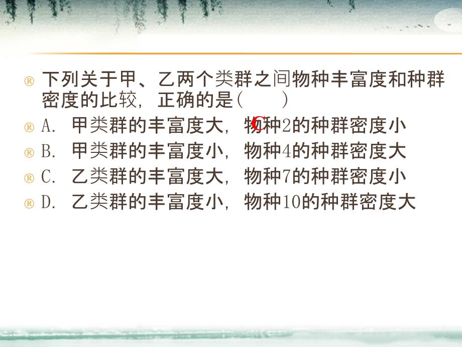 山西省2012届高考生物一轮复习 第28讲 群落的结构、群落的演替课件 新人教版必修3_第4页