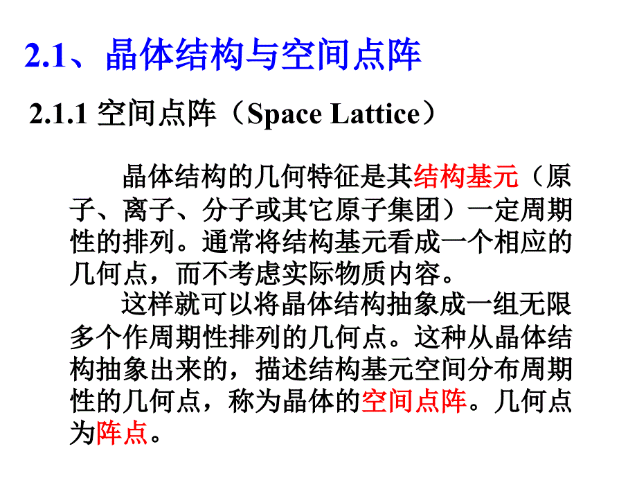 晶体结构与空间点阵课件_第3页