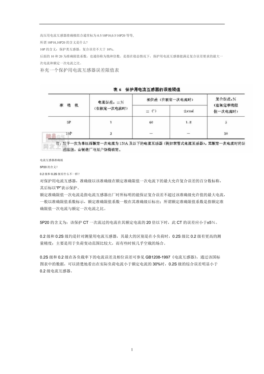 （2020年7月整理）电流互感器10P1010P20的含义.doc_第1页