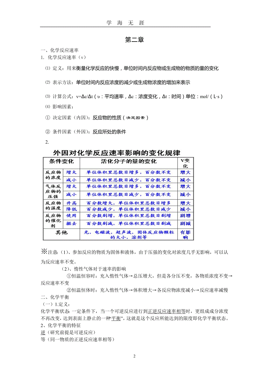 （2020年7月整理）高中化学选修四知识点复习(人教版).doc_第2页