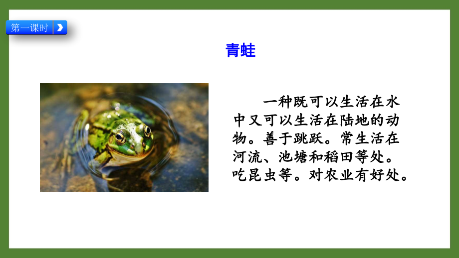 扬州某校部编版一年级语文上册《青蛙写诗》优秀课件_第4页