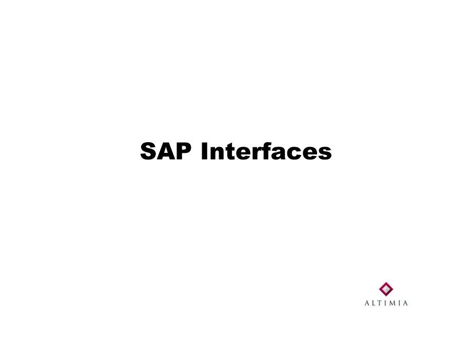 SAP Interface Overview精编版_第1页