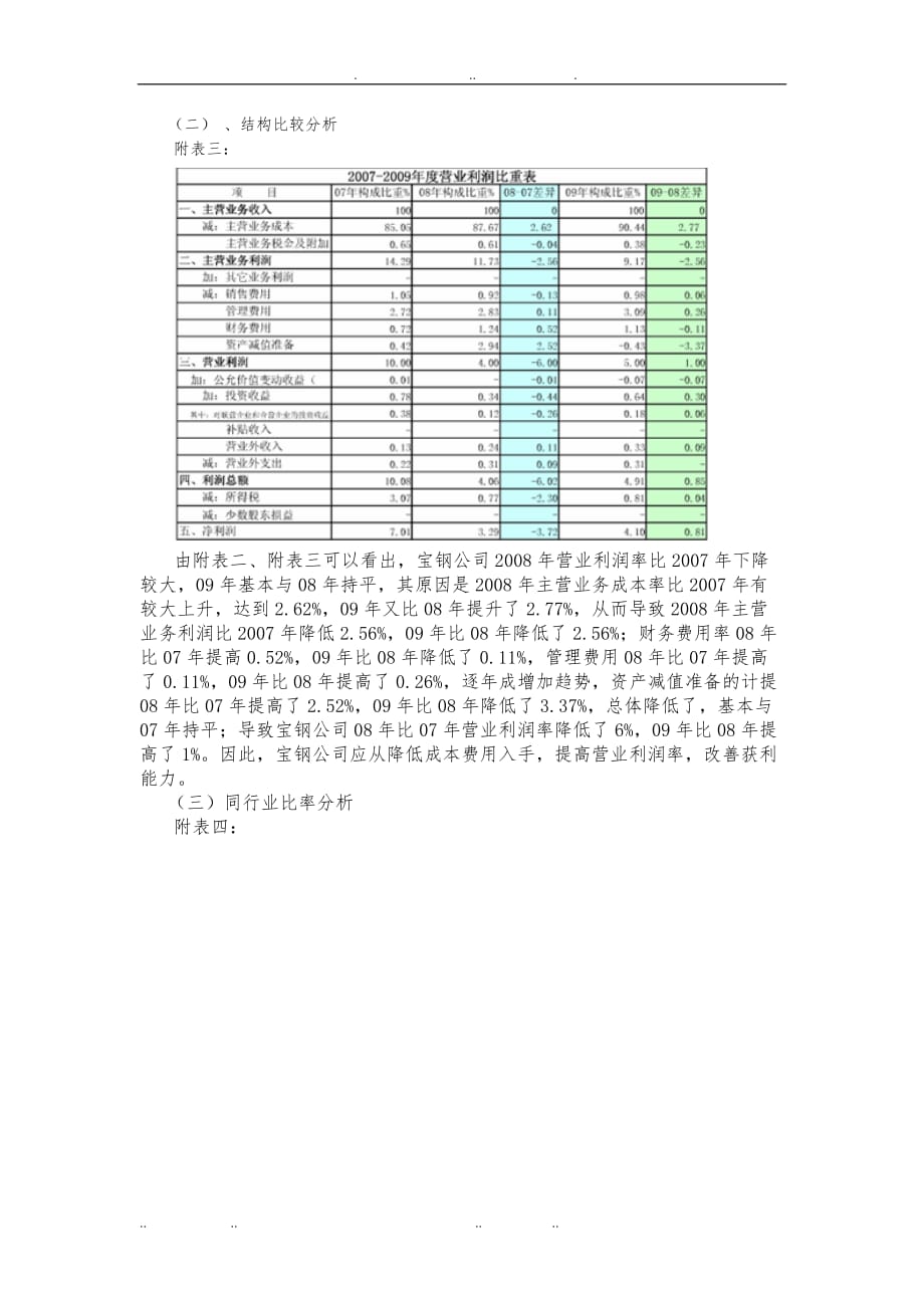 论宝钢公司获利能力分析报告_第4页