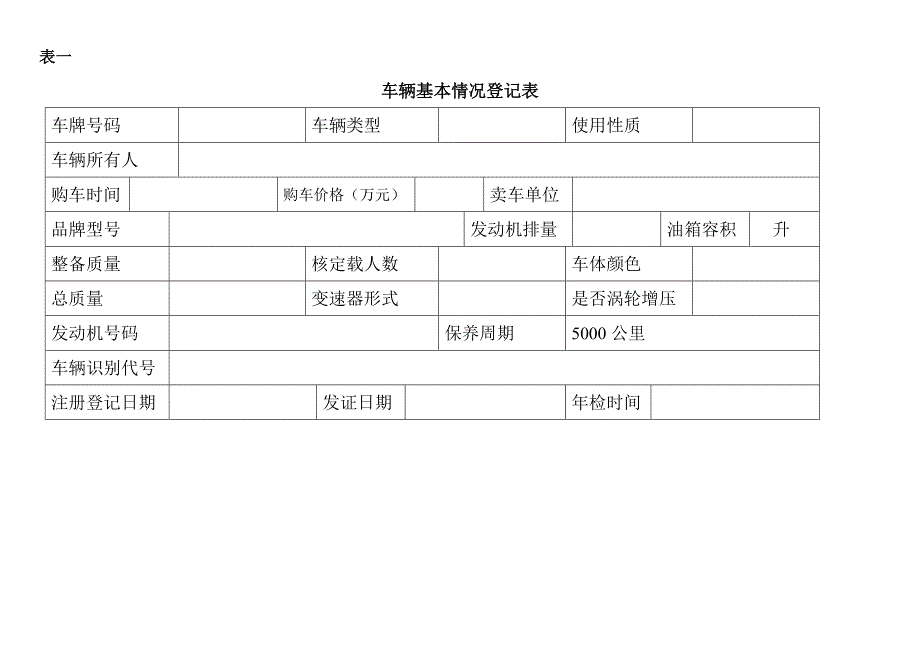 车辆管理档案及相关表格 .doc_第2页