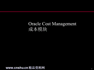 Oracle成本管理的培训资料(PPT 102页)精编版