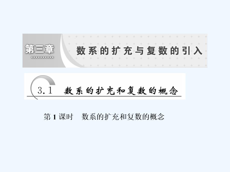 2017-2018学年高中数学 第三章 数系的扩充与复数的引入 3.1 系数的扩充和复数的概念 第1课时 数系的扩充和复数的概念创新应用 新人教A版选修1-2_第1页