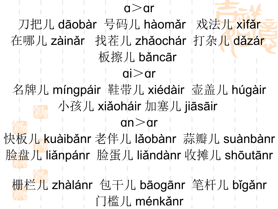 普通话儿化音练习课件_第2页