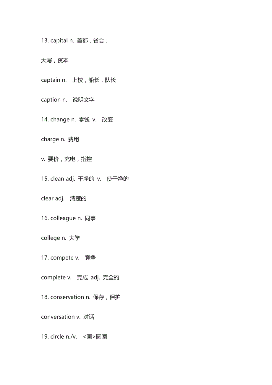 (全)2021高考英语考点-容易混淆词归纳_第3页