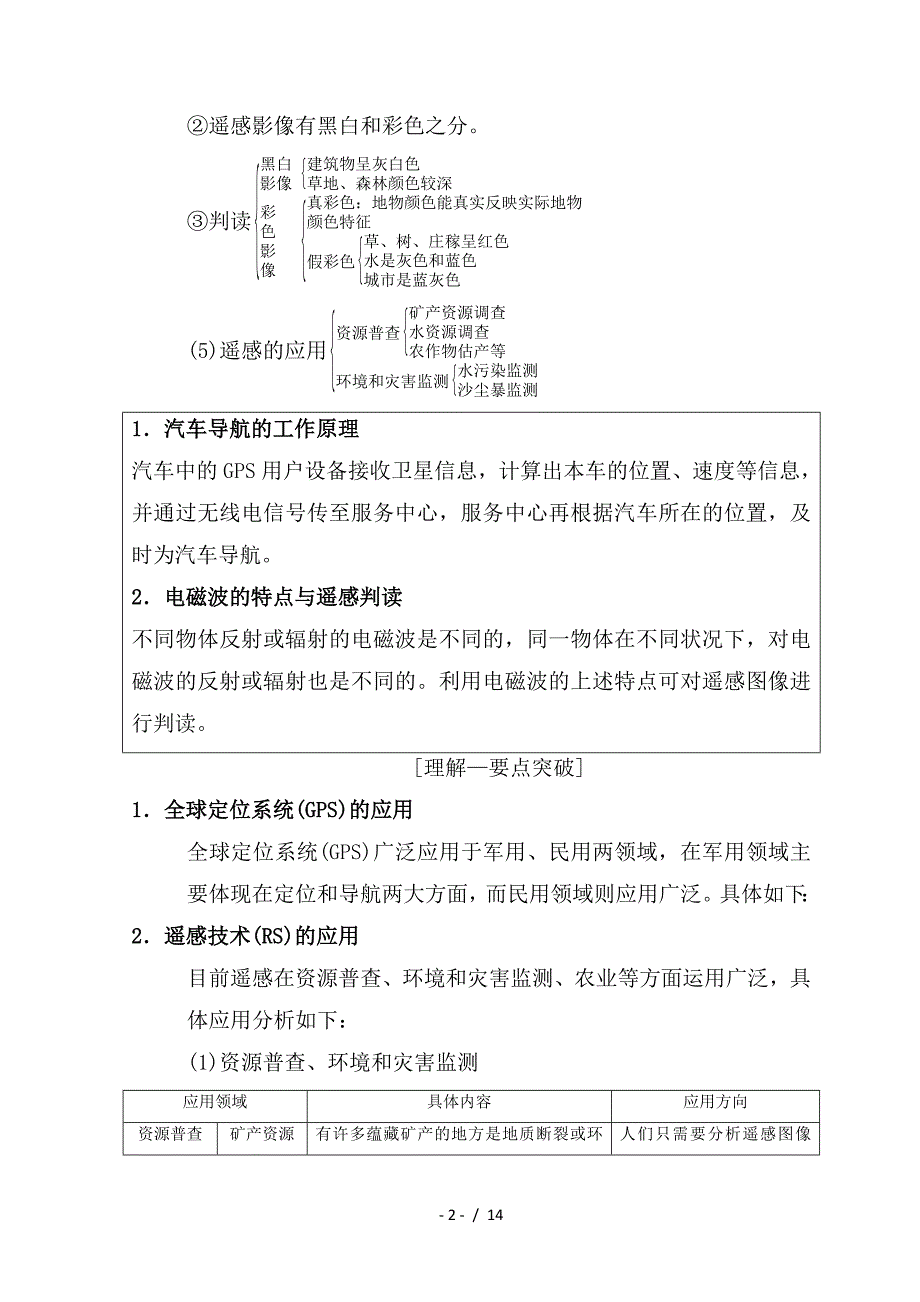 最新高考地理一轮复习第11章地理信息技术的应用学案中图版_第2页