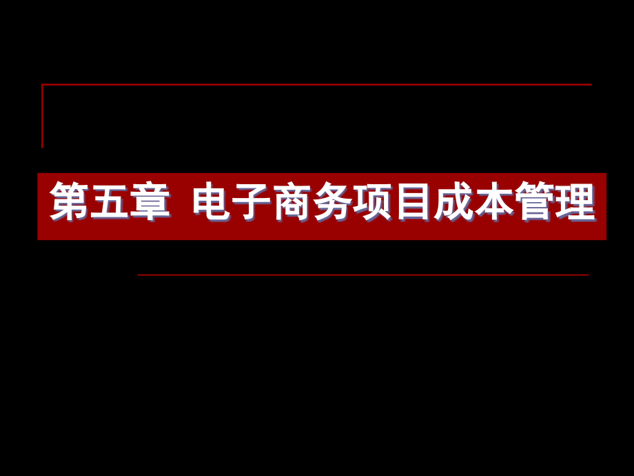 第五章电子商务项目成本管理精编版_第1页