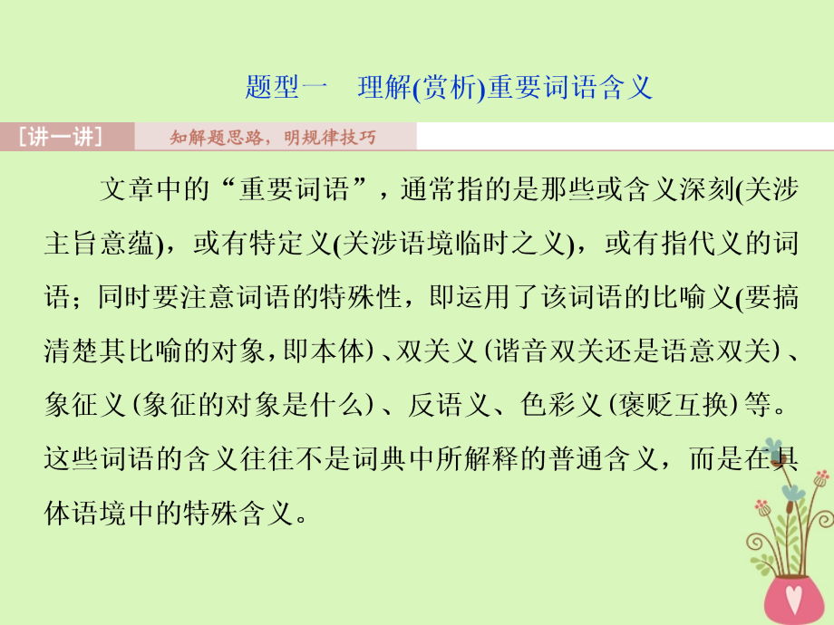 高考语文一轮复习第三部分文学类文本阅读专题二散文阅读4高考命题点三赏析散文的语言课件苏教版_第3页