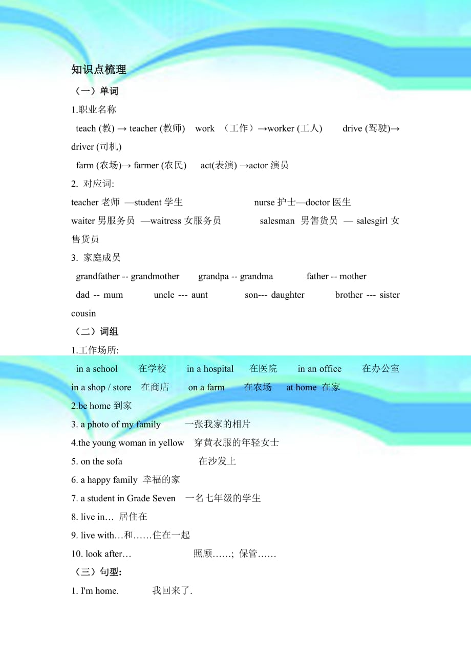 仁爱英语七年级上册Unit3topic2知识点讲解及随堂练习_第3页