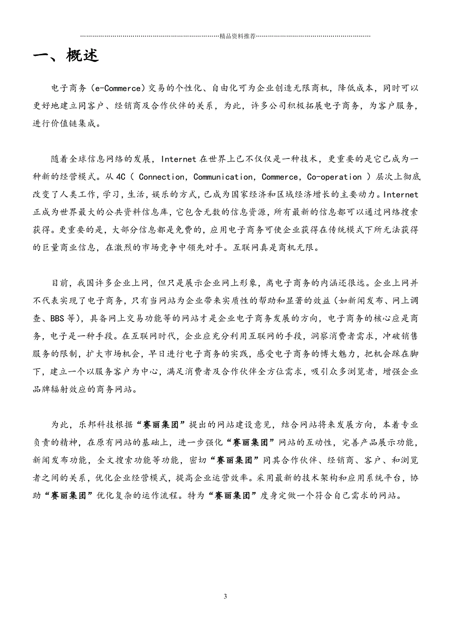 浙江赛丽控股集团有限公司网站建设方案精编版_第3页