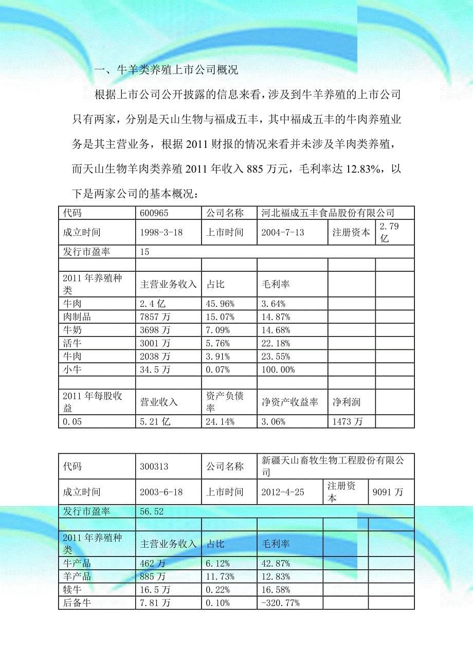 养殖类上公司情况_第5页