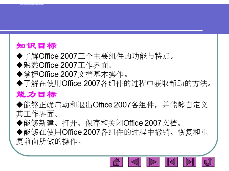 项目一 Office 2007快速入门课件_第3页