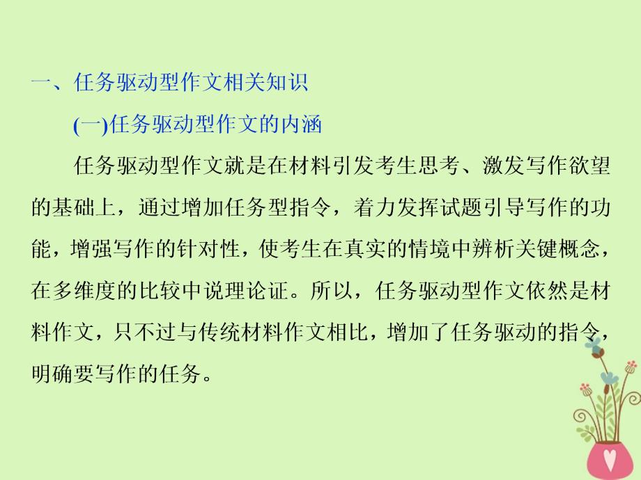 高考语文一轮复习第六部分作文第一章拨开云雾见日出审题立意篇2题型二任务驱动型作文审题立意_“两步骤”课件苏教版_第2页