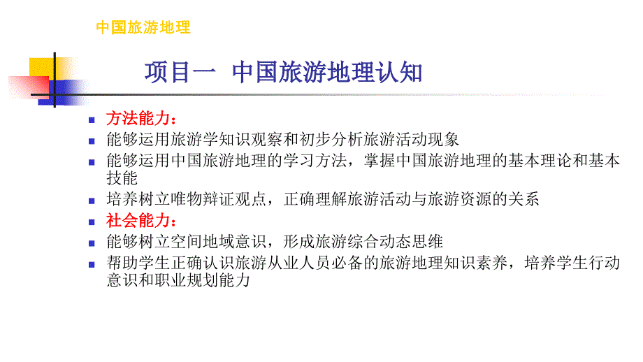 项目一 中国旅游地理认知 课件_第4页