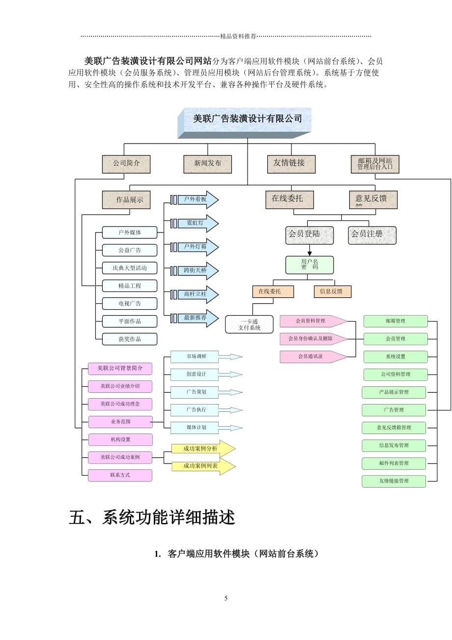 美联广告装潢设计网站方案(DOC15)精编版_第5页