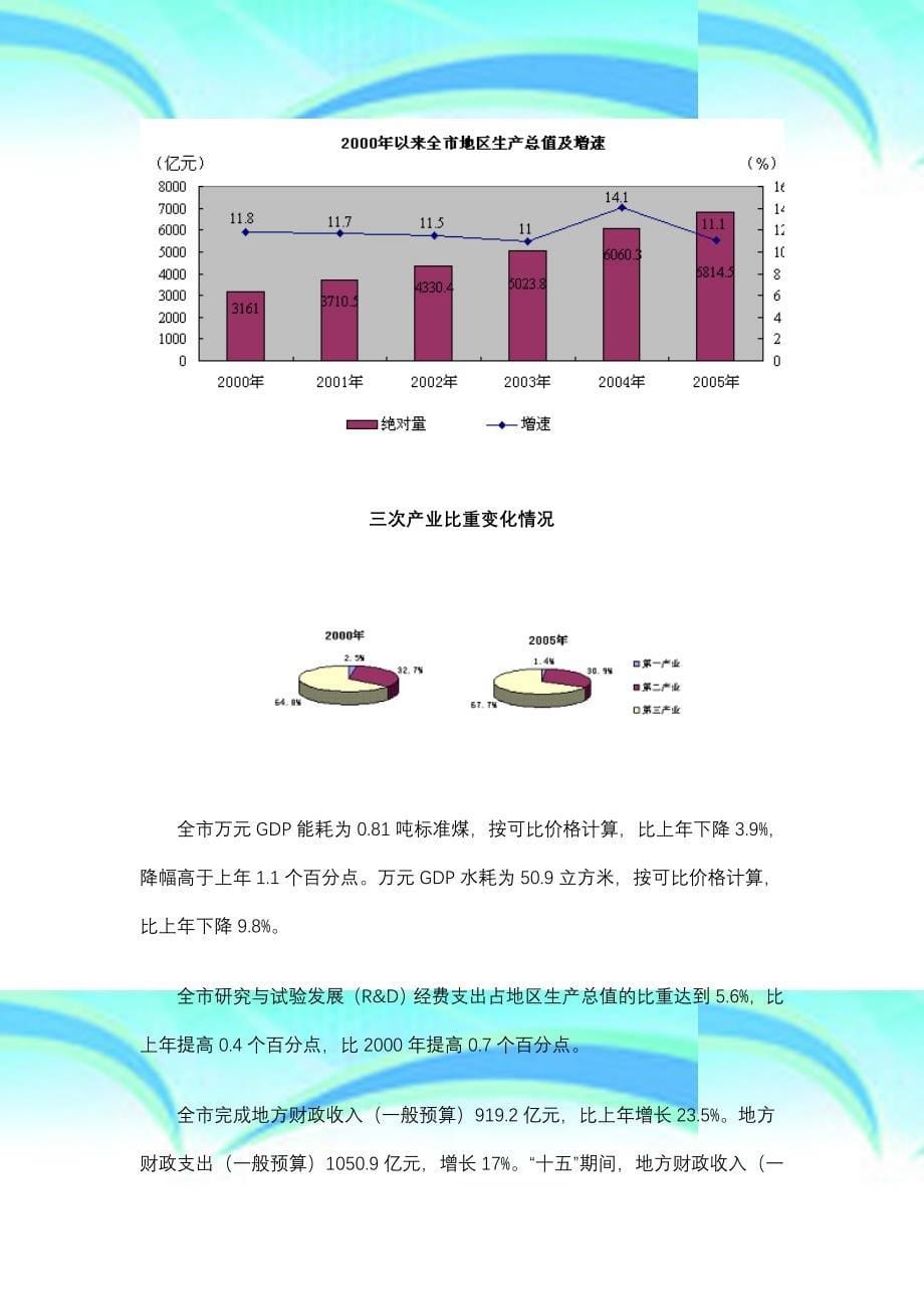 北京年暨“十五”期间国民经济和社会发展统计公报_第5页