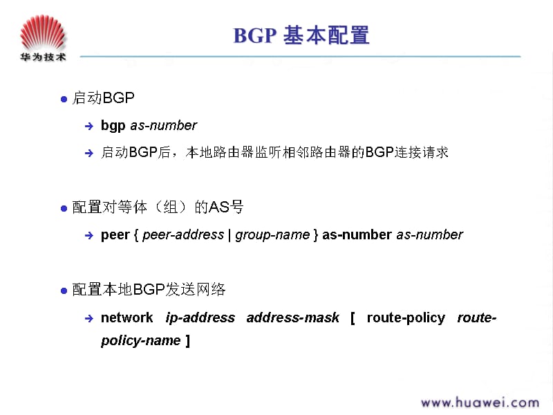 数据通信调测工程师培训资料 NE80 BGP配置ISSUE1.0..ppt_第3页