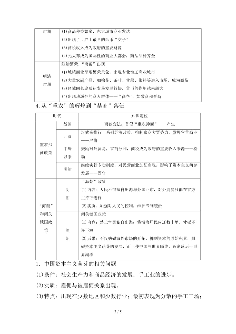 最新高考历史总复习专题9古代中国经济的基本结构与特点专题小综合_第3页