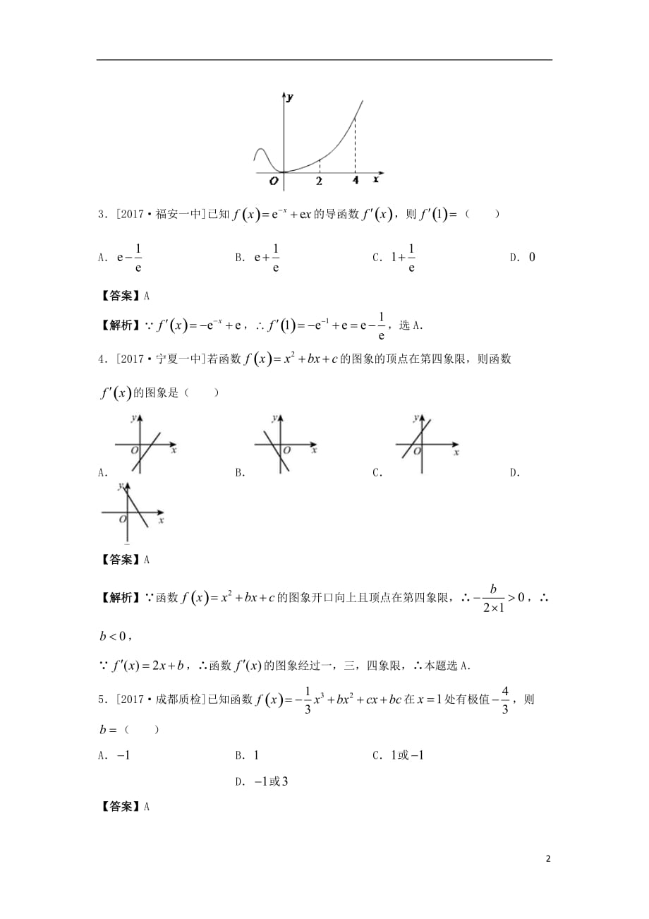 最新高考数学二轮复习疯狂专练16导数及其应用文_第2页