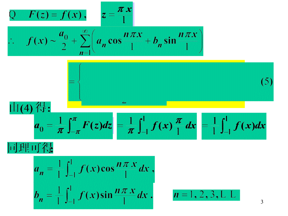 高等数学 第八节 一般周期函数的 Fourier 级数课件_第3页