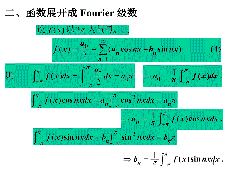 高等数学 第七节 傅里叶(Fourier)级数课件_第4页