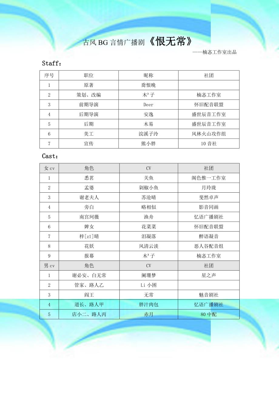 古风BG言情广播剧《恨无常》剧本_第3页