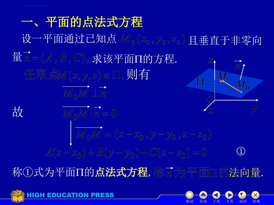 高等数学(同济大学)课件第7_5平面方程_第2页