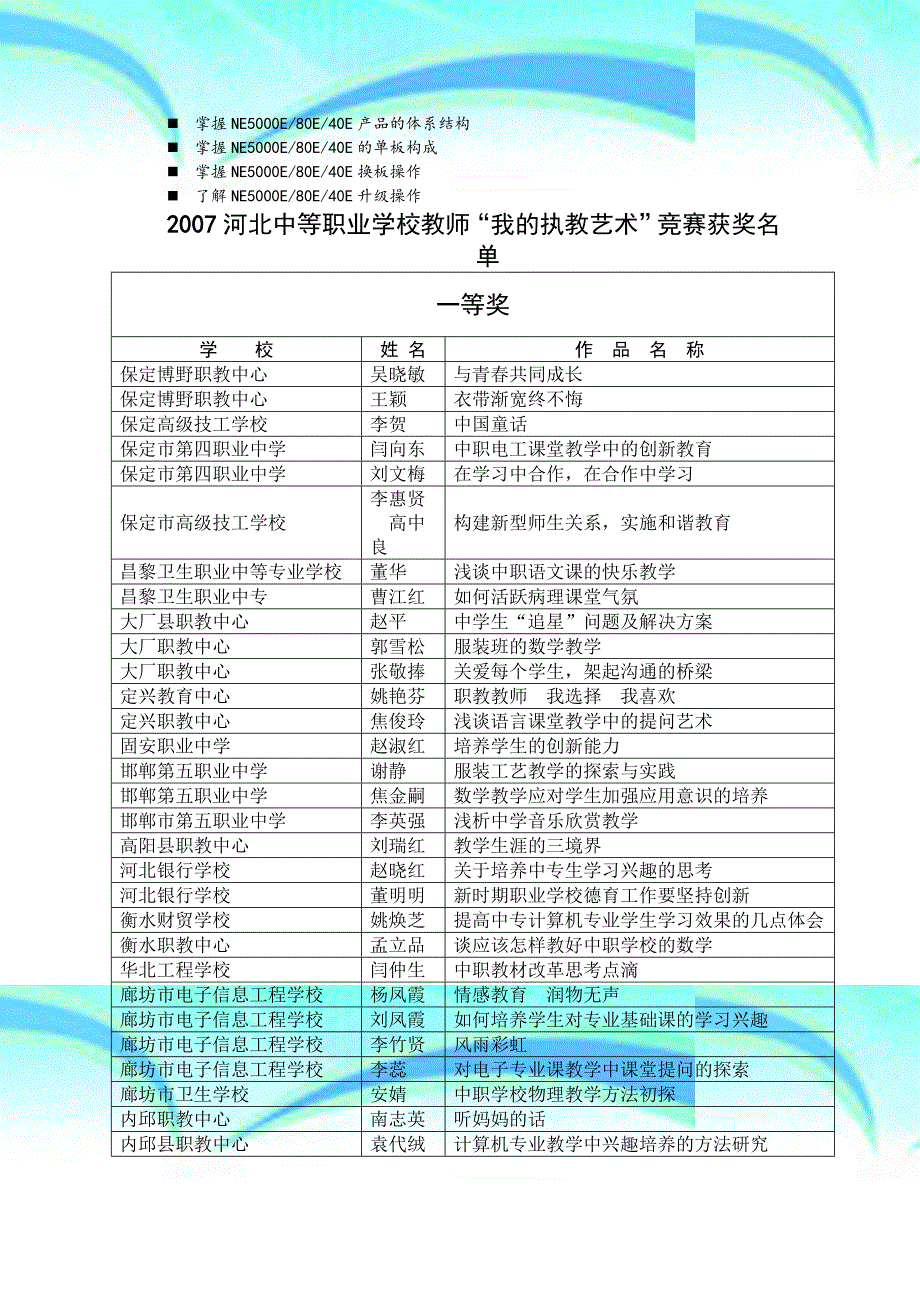 历年解析河北中等职业学校教师我的执_第3页