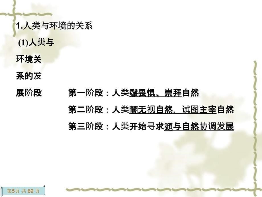 高考地理一轮复习 课时1 环境与环境问题、资源问题与资源的利用和保护课件 新人教版选修61_第5页