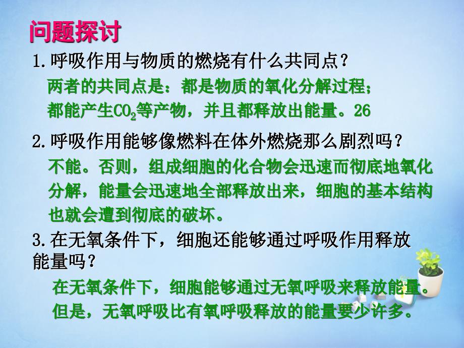 黑龙江省大庆市铁人中学高中生物 5.3ATP的主要来源细胞呼吸课件 新人教版必修1_第4页