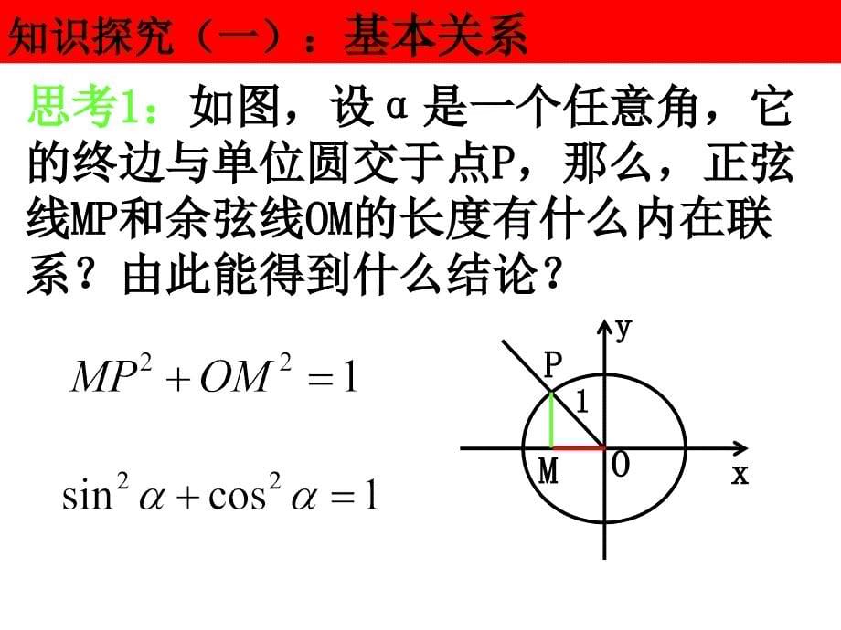 《同角三角函数的基本关系》课件（新人教A版必修）_第5页