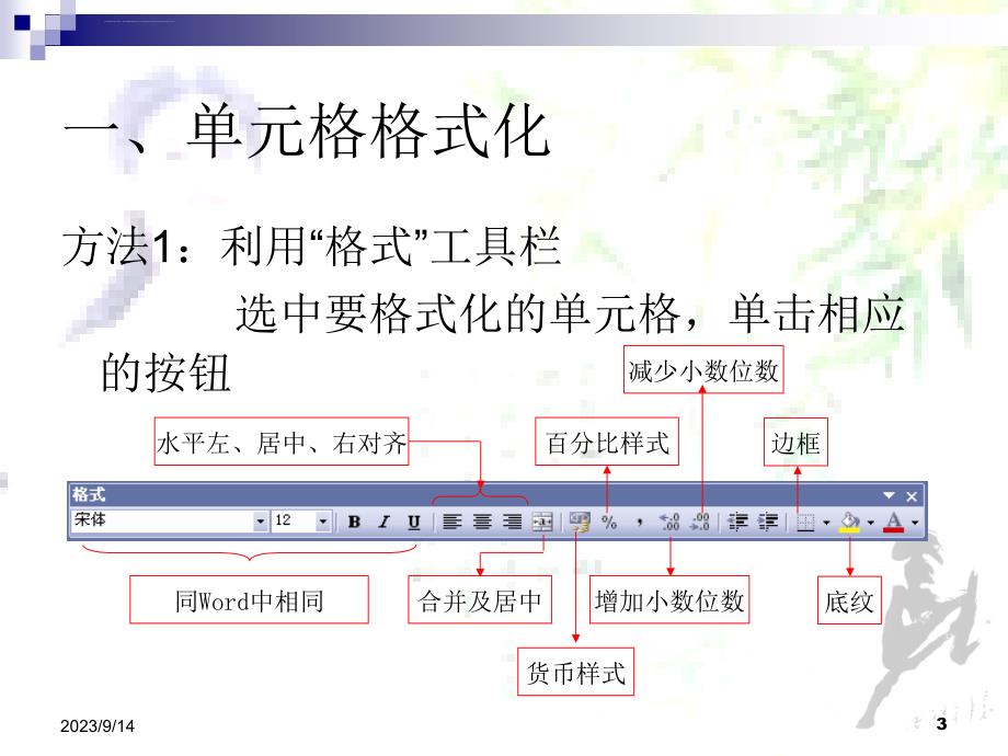 excel表格制作及格式化课件_第3页