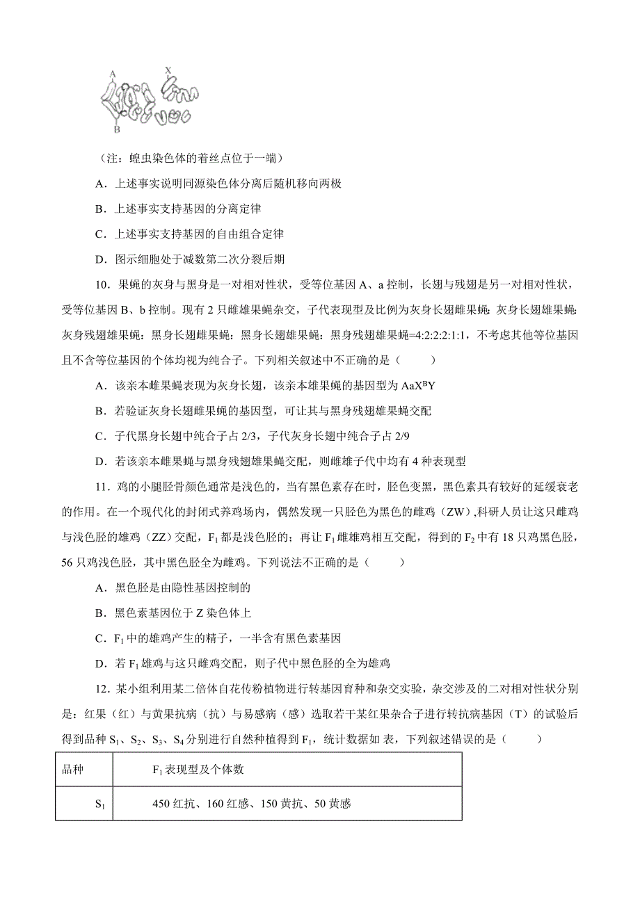 2020年高考高三一轮单元训练：第五单元遗传的基本规律B卷单元检测（人教版）_第3页