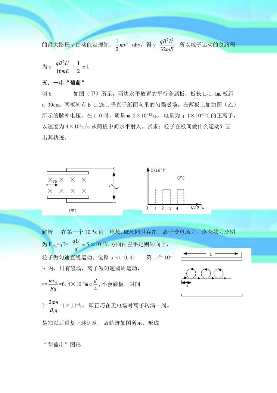 带电粒子在磁场运动中的轨迹赏析_第5页