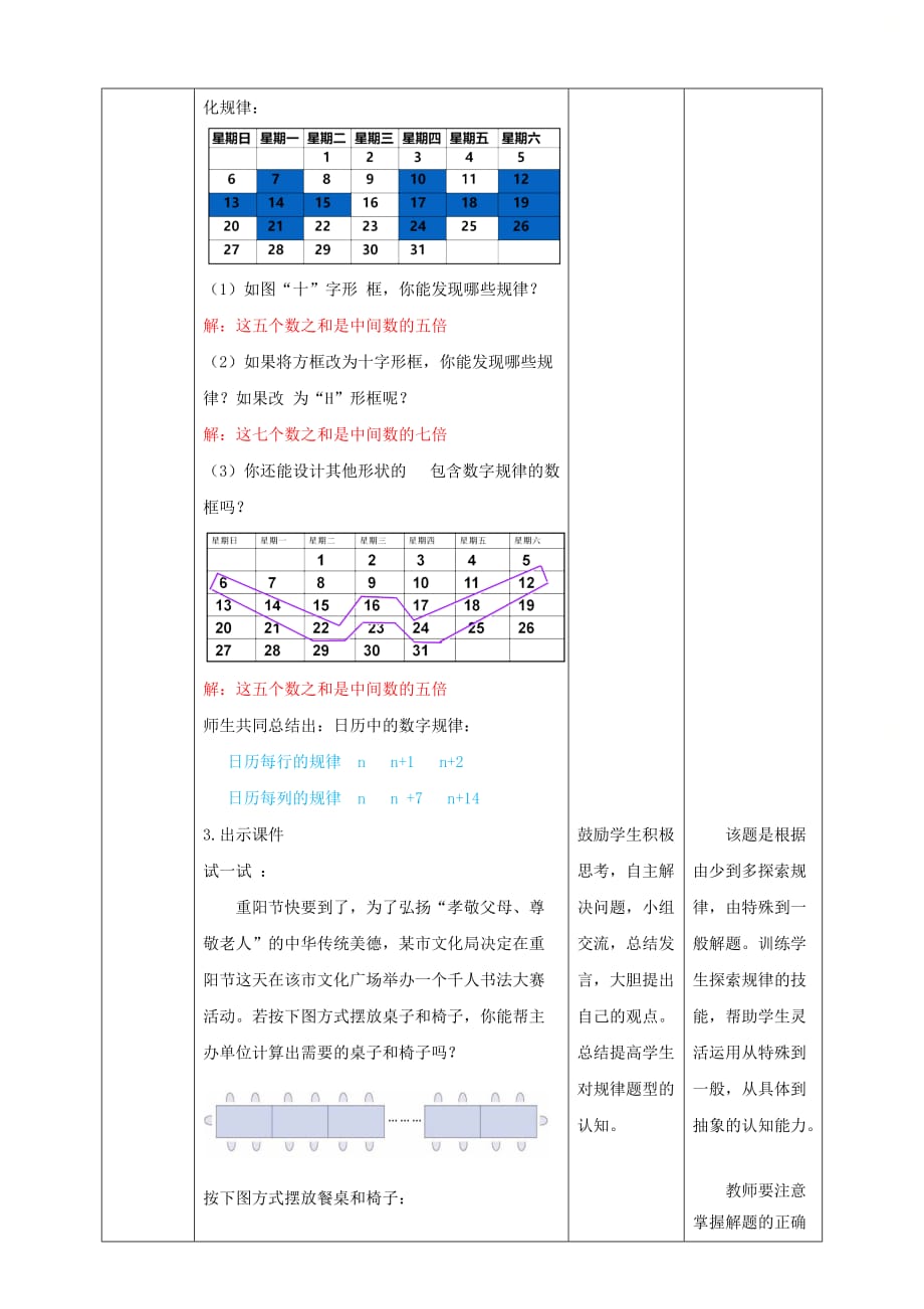 新北师大版七年级数学上册第三章《探索与表达规律（1）》名师教学设计_第3页