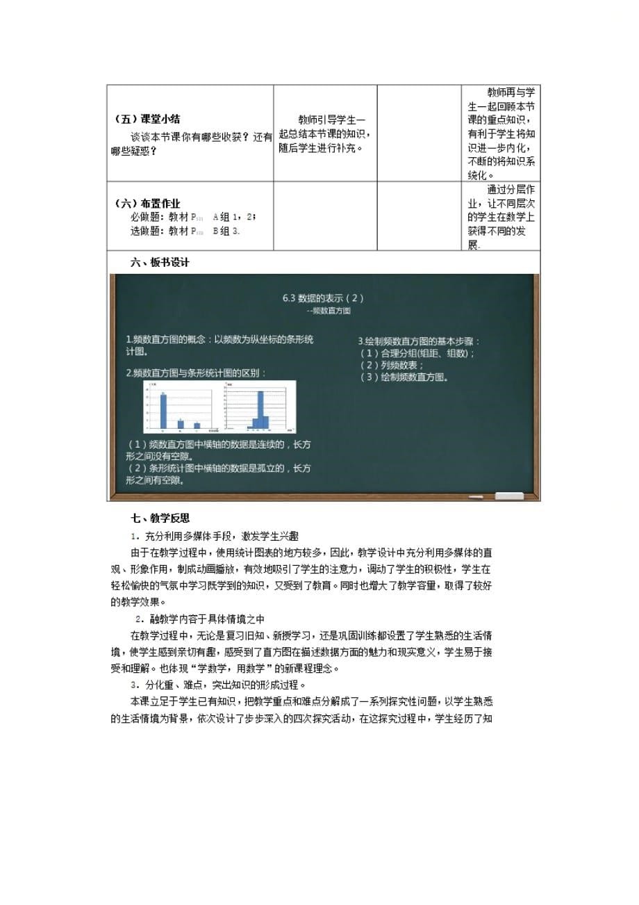 新北师大版七年级数学上册第六章优质课：《频数直方图》教学设计（市优）_第5页